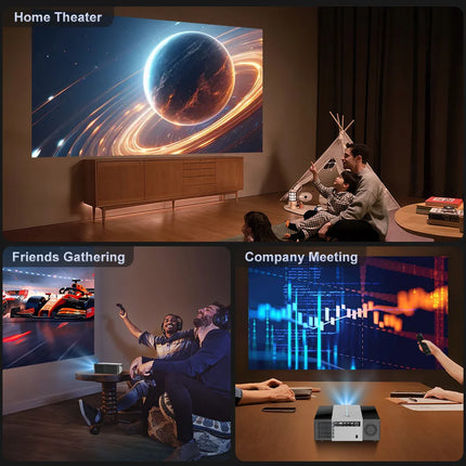 Touyinger Q11W Ultra Fully Enclosed Full HD 4K Video WiFi Android High Sound Low Power Consumption Home Theater Projector