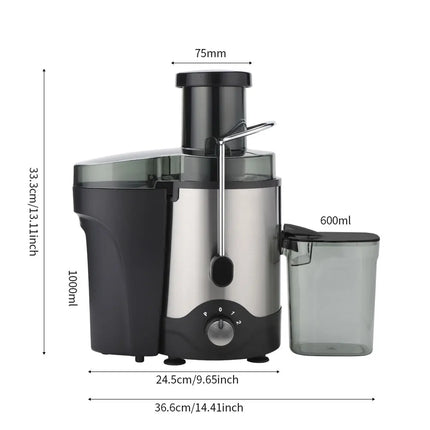 High Quality Powerful Centrifugal Stainless Steel Low Noise Orange Vegetable Fruit Electric Juicer Juice Extractor