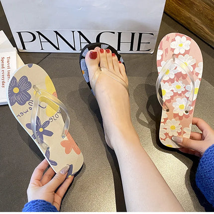 Flip Flops Trendy Summer Outerwear Fashionable Clip On Beach Slippers Anti Slip Couple'S Splint Slippers Leisure Convenience