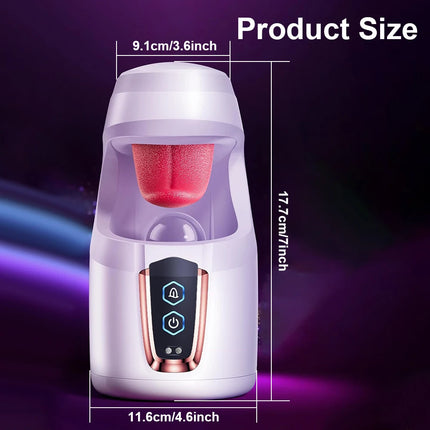 Sex Toys for Men Male Masturbator - Sex Toy with 10 Thrusting & Tongue Licking Modes Blowjob Sex Machine Stroker Penis Training