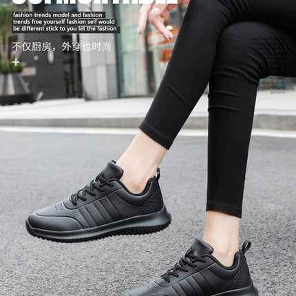 Chef shoes four season soft-sole anti-slip oil-proof waterproof portable kitchen work shoes fashion plus size casual men's shoes