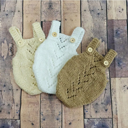 Newborn Photography Props Baby Boy Girl Bodysuit Outfit Soft Knitted Romper Adorable Suitable for Studio or Home Photo Sessions