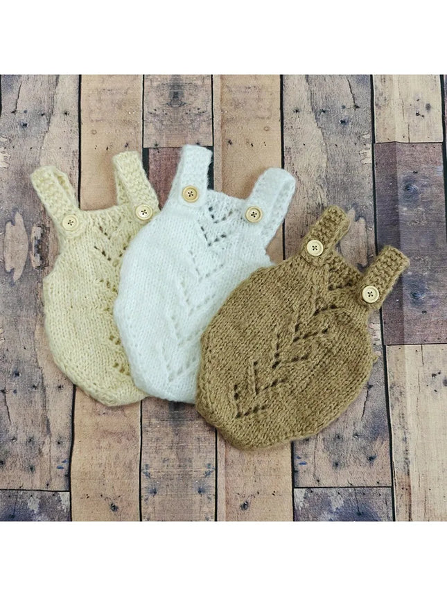 Newborn Photography Props Baby Boy Girl Bodysuit Outfit Soft Knitted Romper Adorable Suitable for Studio or Home Photo Sessions