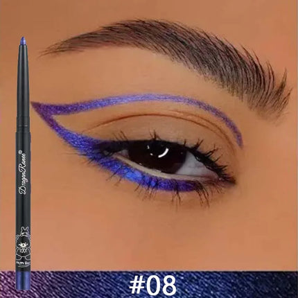 Chameleon Eyeliner Gel Pen Waterproof Shiny Chrome Eye Shadow Liner Pencil Glitter Pearl Green Gold Lying Silkworm Eyes Makeup
