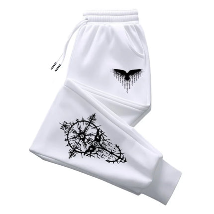 Ancient Raven Print Jogger Pants Men Autumn Winter Sweatpants Casual Trousers 2025 New Comfortable Sporty Outdoor Home Wear