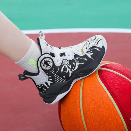 Children Basketball Shoes High Quality Wear Resistant School Competition Training Shoes Ankle Protected Anti Slip Youth Sneakers