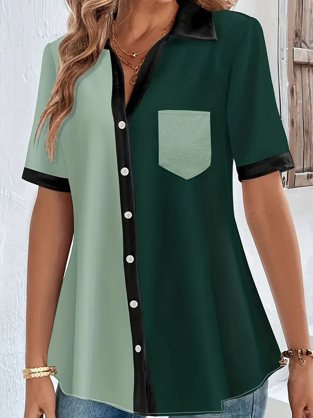 Women's Plus Size Shirt Summer Chic Elegant Shirt For Curvy Women's Fashion Shirt