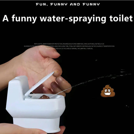 Mini Toilet Prank Water Spray Toy | Open Lid to Spray Funny Tricky Toy for Kids Adults Party Gags