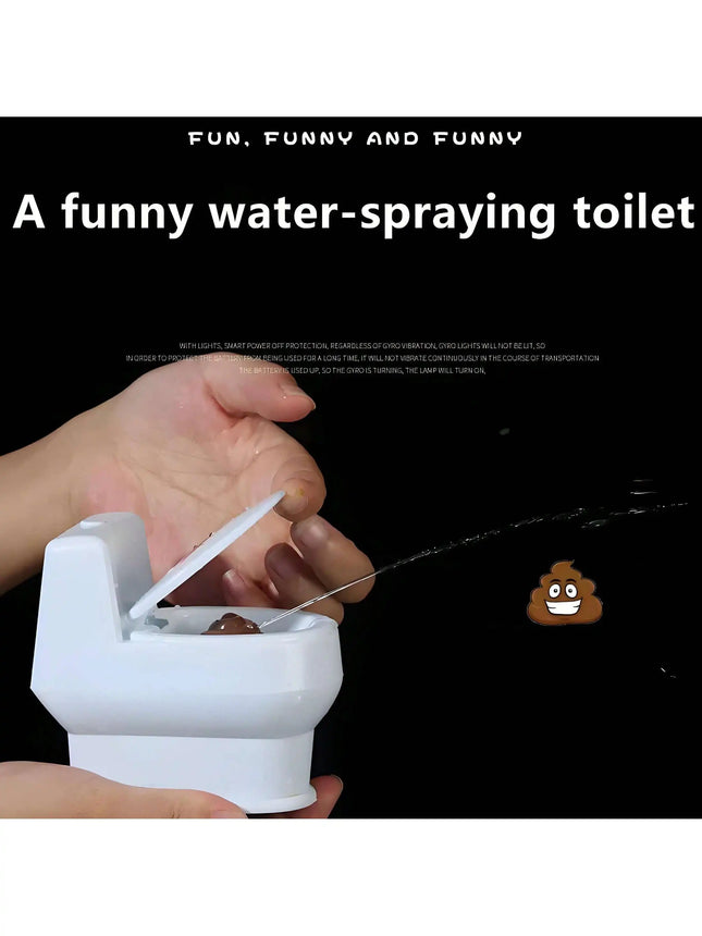 Mini Toilet Prank Water Spray Toy | Open Lid to Spray Funny Tricky Toy for Kids Adults Party Gags
