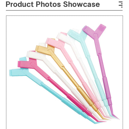 10/30/50PCS  Y Shape Eyelash Makeup Brushes Eyelash Extension Supplies Lash Accessories Reuseable Plastic Eyelash Perming Brush