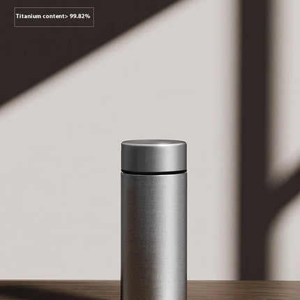 Pure Titanium Insulated Cup Men And Women'S Water Cup Portable Tea Cup Tea Water Separation Titanium Cup Cold Insulation Bottle
