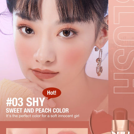 O.TWO.O Lipstick Blush Stick 3-in-1 Eyes Cheek and Lip Tint Buildable Waterproof Lightweight Cream Multi Stick Makeup for Women