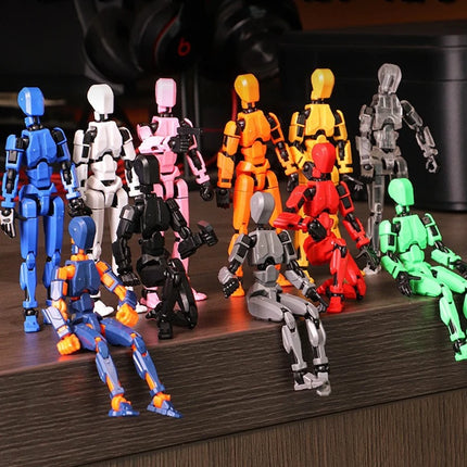 Multi-jointed, transformable robot 3D-printed action figure with 13 joints, DIY assembly gift for adults, parents, and children