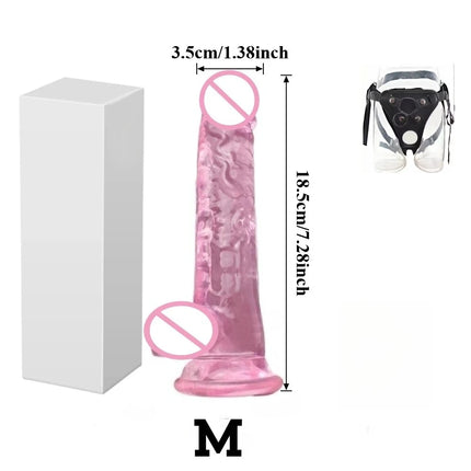 Realistic Black Wear Strap on Anal Plug G-Spot Masturbators Suction Cup Big Dildos Butt Plug Long Dick Adult Sex Toy for Women18
