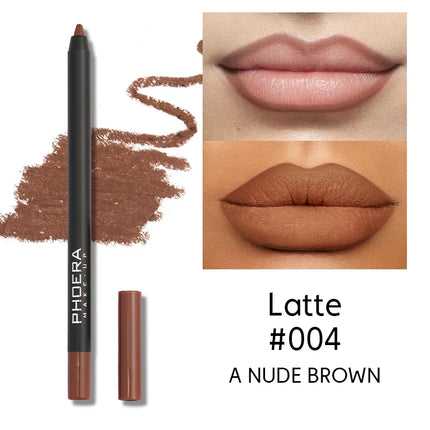 12 Colors Matte Lip Liner Pencil Sexy Red Contour Tint Lipstick Pen Lasting Non-stick Cup Lipsticks Moisturising Lips Cosmetics
