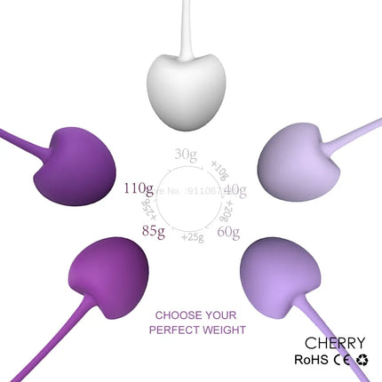 5PCS Sweet Cherry Vaginal Ball Sex Toys for Women Silicone Smart Geisha Kegel Ball Chinese Ben Wa Ball Vagina Tighten Exerciser