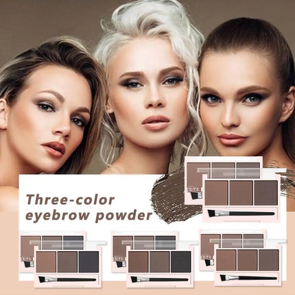 Three-color eyebrow powder natural long-lasting shadow three-dimensional eyebrow shape waterproof eyebrow cream Makeup Cosmetics