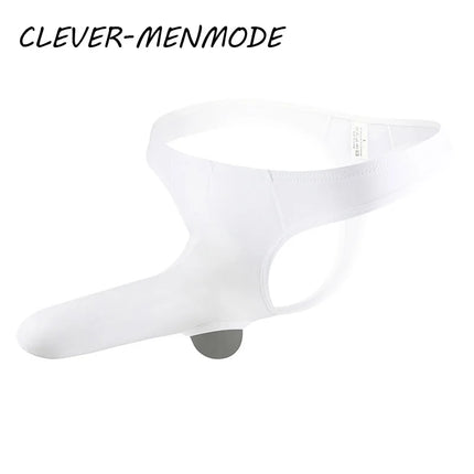 Sexy Men's Underwear Long Elephant Nose Penis Sheath Thong G String T Back Crotchless Panties Erotic Lingerie Hombre Adult 18+