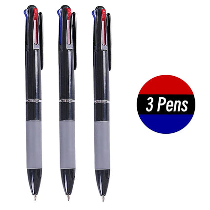 3 in 1 Red/Black/Blue Ink Color 0.7mm Student Ballpoint Pens Ball Point Writing Stationery Fine School Supplies Pencils Office
