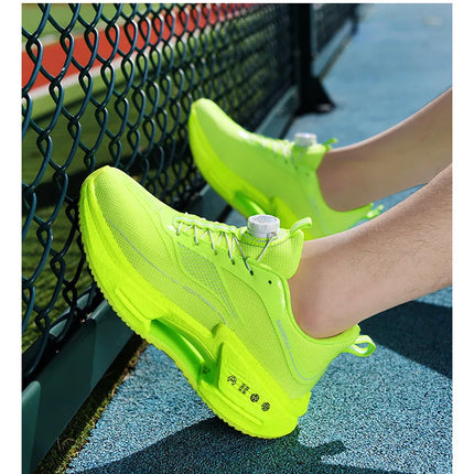 Family carbon plate running shoes for Boys Big Boys Student rotating button Technology TPU+ Popcorn high pop sneakers for girls