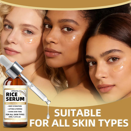 Rice Serum | Lift & Firm Skin, Intensely Hydrate | Suitable for Face, Neck & Body | All Skin Types | Day & Night Use Formula
