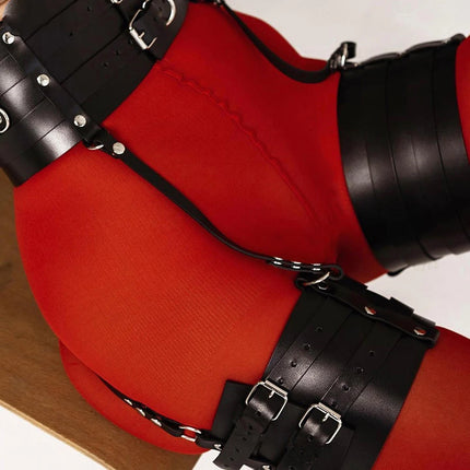 PU leather garter belt harness,gothic leg harness PU leather, Accessories For Party Dating Thigh Leg Harness Women
