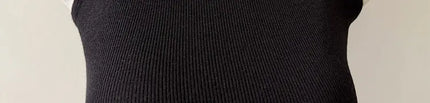 Korean Sle Knitted Vest Women's Base Layer Tank Top Svel f High Collar Spring Autumn Winter Inner And Outer Wear