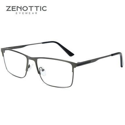 ZENOTTIC Titanium Progressive Prescription Glasses Men Square Anti Blue Light Photochromic Eyewear Optical Myopia Eyeglasses