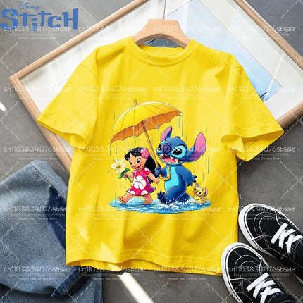 Summer Kawaii Embroidered Children's Clothing Cute Boys and Girls Children's T-shirts Round Neck Summer Children's Short Sleeves