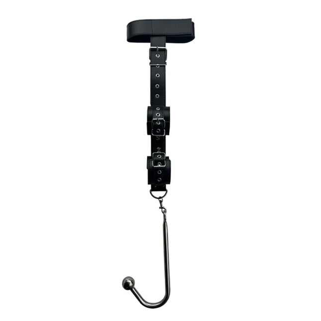 Anal Hook Backhand Buttonhole Plug Metal Rear Anal Porn Bondage Tail Butt Plug Erotic HandCuffs Mouth Gag BDSM Bondage