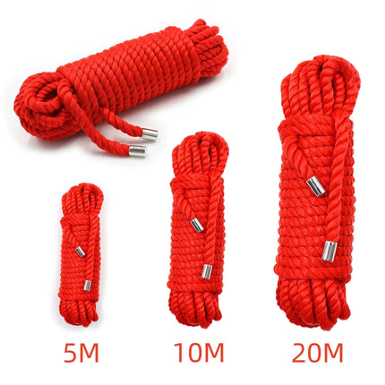 Golden Black Exotic Accessory of Handcuffs Bondage Soft Rope Metal Head For Men Woman Cosplay Slave Binder Restraint Couple Game
