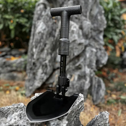 Portable Multifunctional Folding Shovel Foldable Telescopic Shovel for Hiking Camping Outdoor Survival Garden Hand Tool Camp