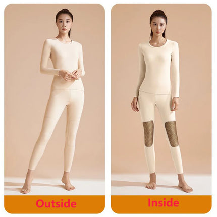 Women's Thermal Underwear Winter Clothes two piece set Long johns Cashmere Silk Thickened Seamless Warm Lingeries for woman Men
