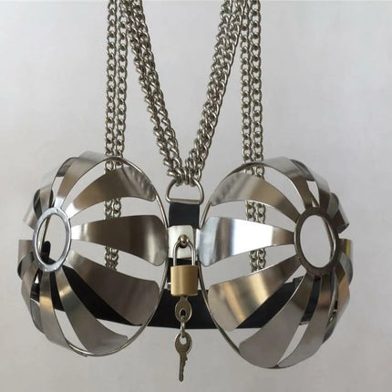 New 3 Colors Stainless Steel Women Adjustable Chastity Bra Lock Female Chastity Device Breast Protection Roleplay Sex Toys