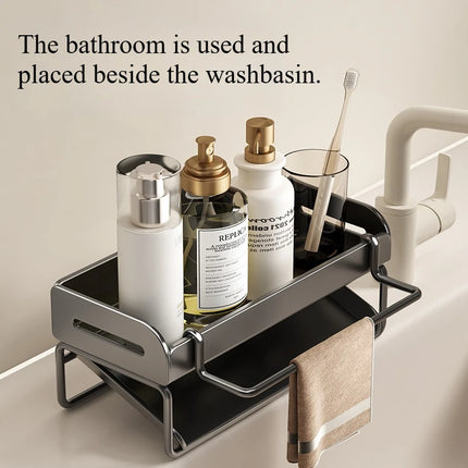 Household Carbon Steel Material Storage Rack, Kitchen Storage Rack, Sink Cloth Sponge Wipe Storage. High Load-bearing Capacity