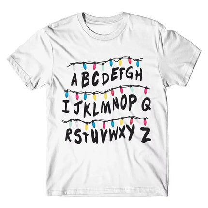 2026 Hot Selling Fashion New TV Drama Peripheral Stranger Christmas Light T-shirt Christmas Light T-shirt T-shirt Large Size