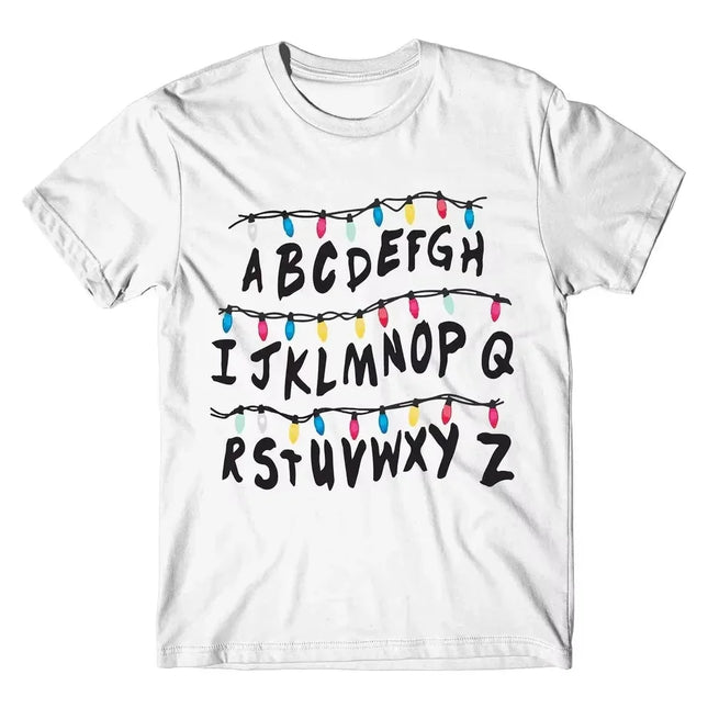 2026 Hot Selling Fashion New TV Drama Peripheral Stranger Christmas Light T-shirt Christmas Light T-shirt T-shirt Large Size