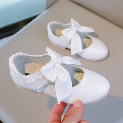 Girls Princess Shoes Shallow Bowknot Metallic Color Fashion Sweet Girl's Mary Janes Shoes Light Non-slip 26-36 Kids Ballet Flats