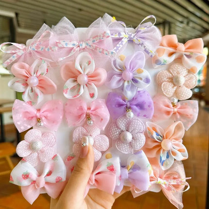 Children's Bow Hair Clips, Cute Baby Small Hair Clips, Girl's Non-damaging Hair Accessories, Princess Flower Hair Accessories