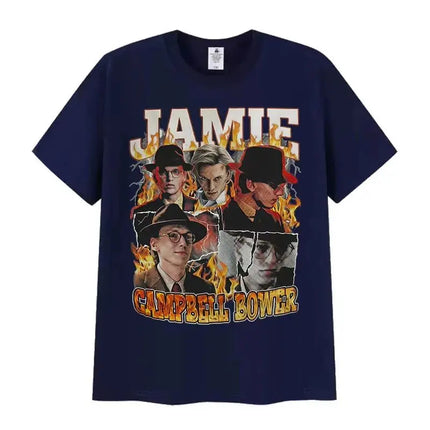 Vintage Fashion Classic Gothic Clothing Limited Actors Jamie Campbell Bower Graphic Print T-shirt Casual Cotton T-shirt Unisex