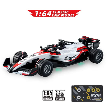 F1 Formula Racing Car 1:64 RC Car mini 2.4G APP Control  Alloy Remote Control Car with Light Toys for Children's Christmas Gifts