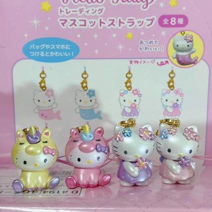 Sanrio Hello Kitty Blind Box Toys Cute MIni Black Skinned Long Legs Unicorn Mermaid Kt Cat Doll Pendant Toys Collect Ornaments