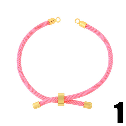 OCESRIO Fashion Adjustable Cotton Rope Chain for Bracelet Making DIY Gold Plated  Copper Jewelry Creation Wholesale cana012