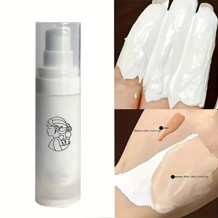 Natural Finish White Liquid Foundation Buildable Coverage Safe Pure White Toner Waterproof Base Makeup Carnival Costume Makeup