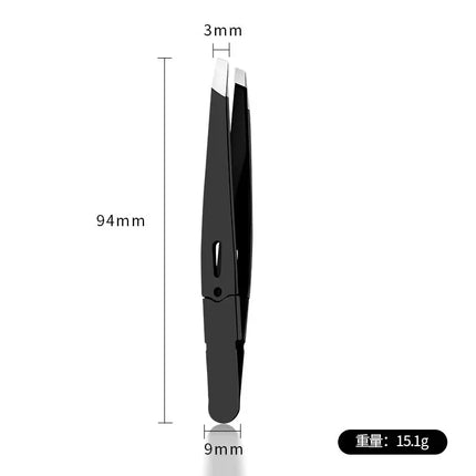 Stainless Steel Slanted Mouth Eyebrow Tweezers Colorful Hair Beauty Fine Hairs Puller Eye Brow Clips Beard Removal Makeup Tools