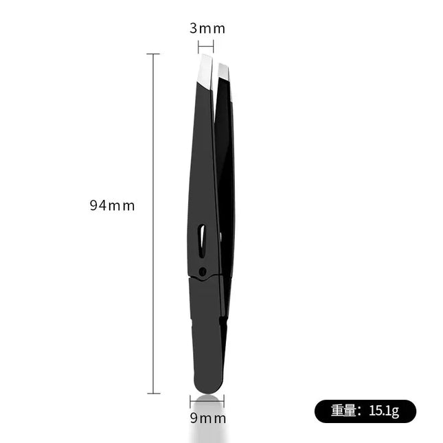 Stainless Steel Slanted Mouth Eyebrow Tweezers Colorful Hair Beauty Fine Hairs Puller Eye Brow Clips Beard Removal Makeup Tools