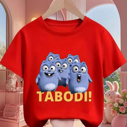 Hot Cartoon Grizzy and the Lemmings T-Shirt 3-14Y Boys Girls Summer Cute Kawaii Fashion Street Casual Crew Neck