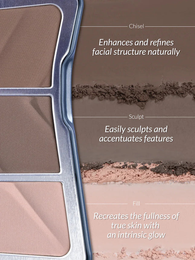 Kaleidos Contour Highlighter Palette Powder Matte 3 Colors Natural Contouring High Glow Nose Shadow Lasting Face Brighten Makeup