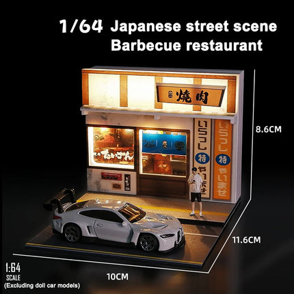1/64 Tavern Restaurant Model Scene with Lamp Version Simulation Model Scene Decoration Collect (Excluding dolls and car models)