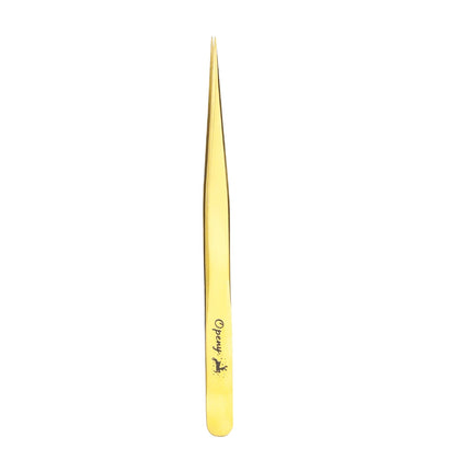 Christmas Eyelash Extension Tweezers-Precision Tweezers for 2D-6D Volume & Individual False Lashes Extensions-Golden Tweezers